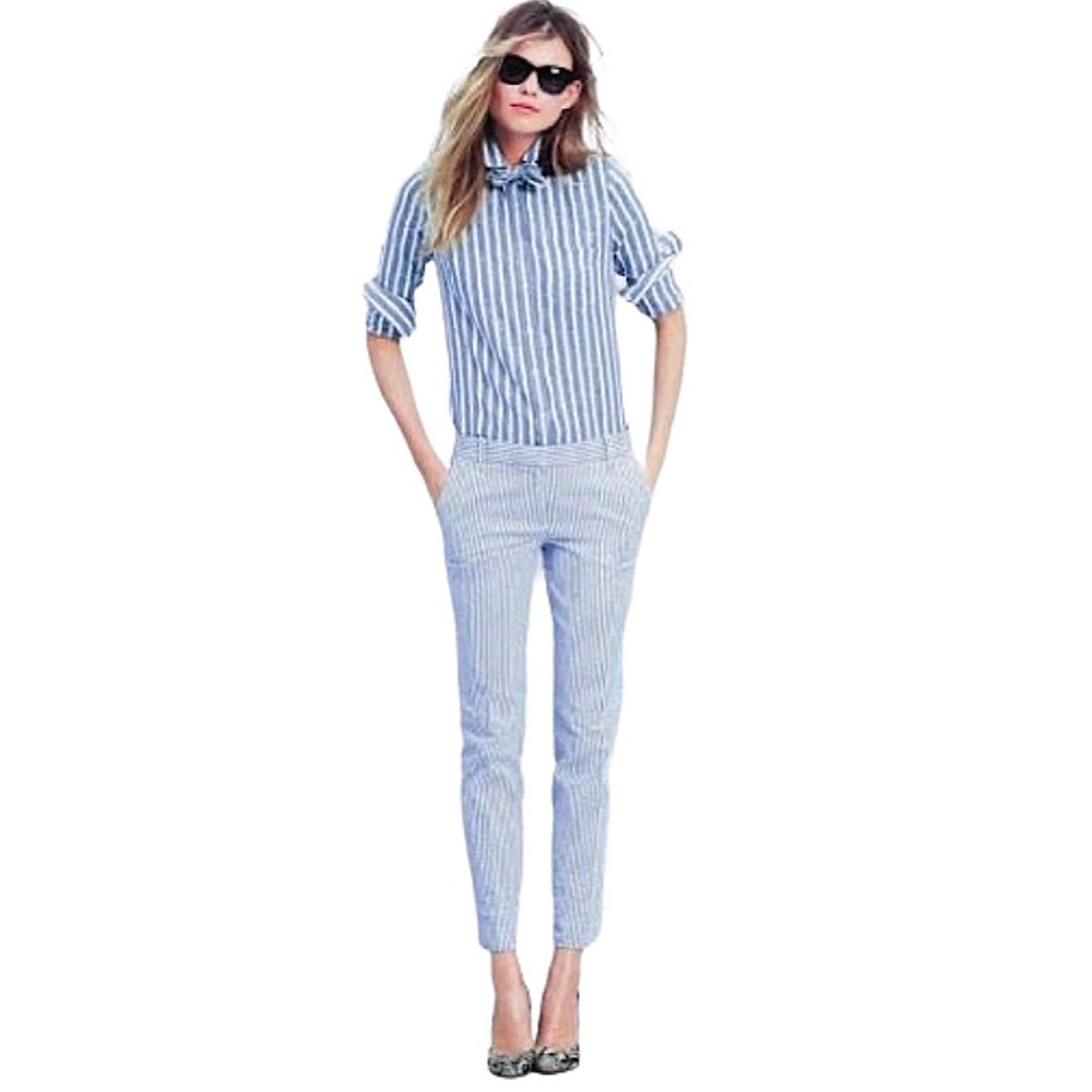 J. CREW | Seersucker Stripe Pants